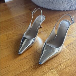 Sam Eldeman Soft Silver Bianca Slingbacks